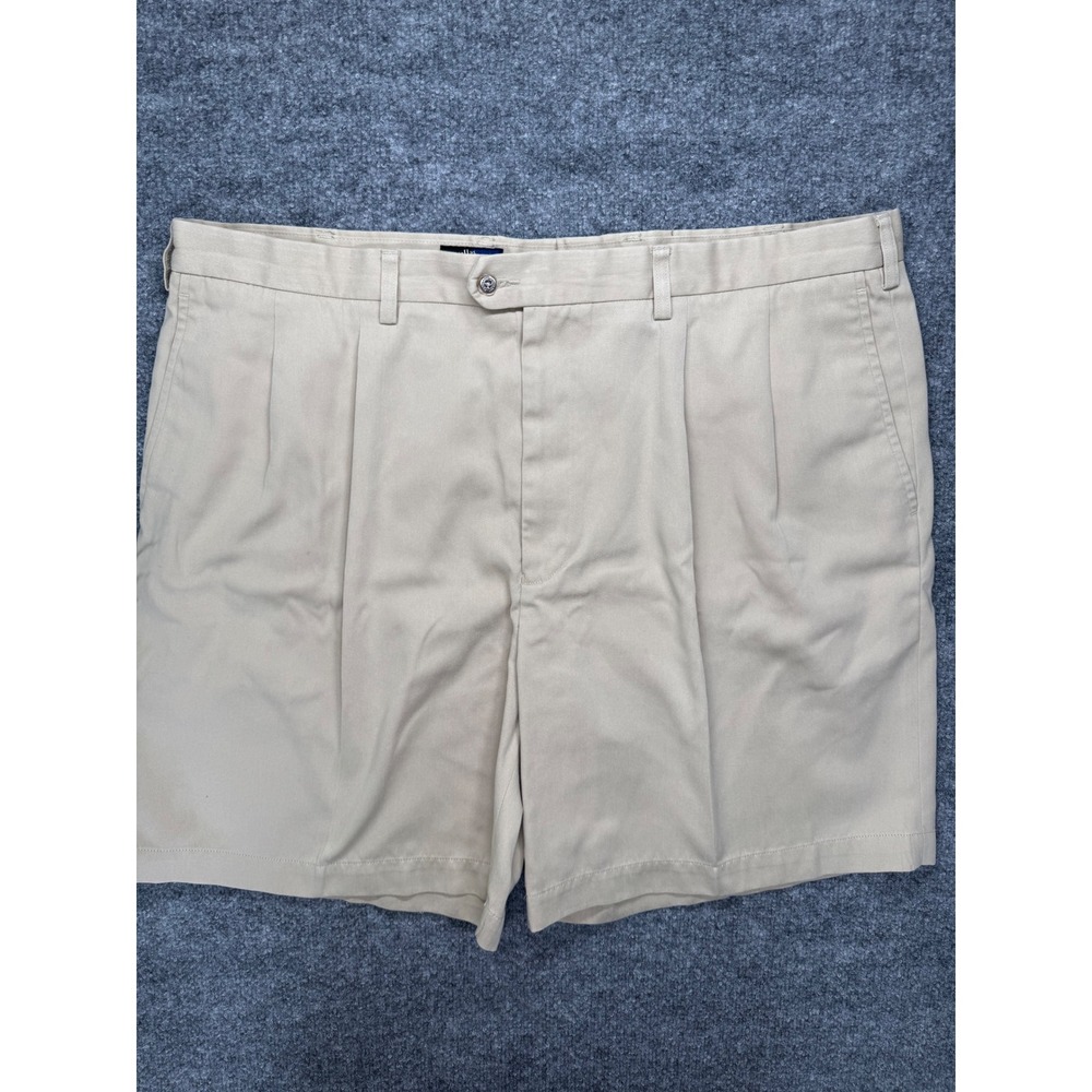 Callaway Golf Shorts Mens 44 Classic Pleated Pima Cotton Relaxed Khaki Tan